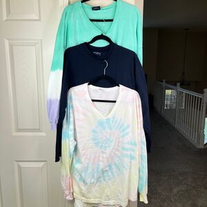 Spirit Jersey Long Sleeve Sweaters Sweatshirts Tie Dye Hooded Oversized